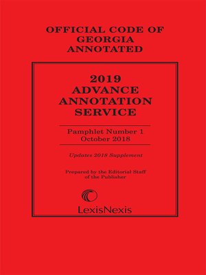 cover image of Georgia Advance Annotated Service